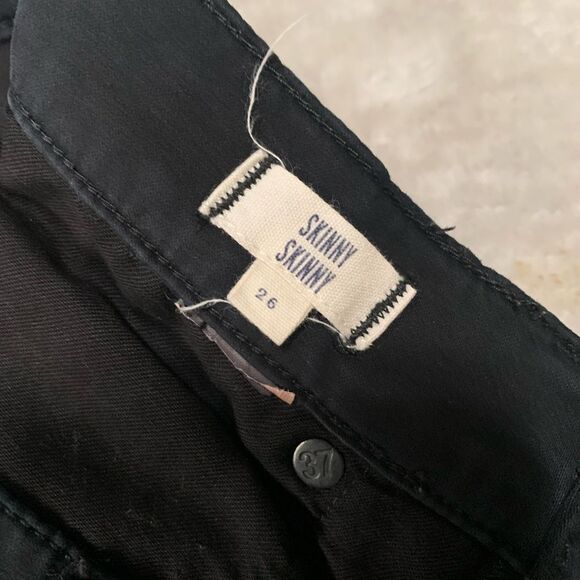 Madewell Womens‎ Black Skinny Skinny Pants Size 26 26x29 Stretch - Picture 3 of 7